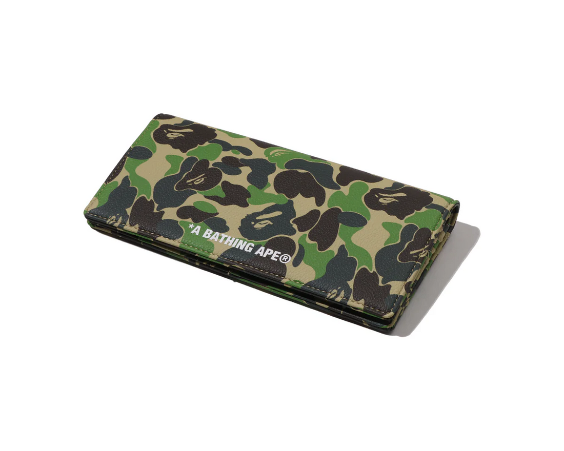 Bape Abc Camo Long Wallet Camo Green