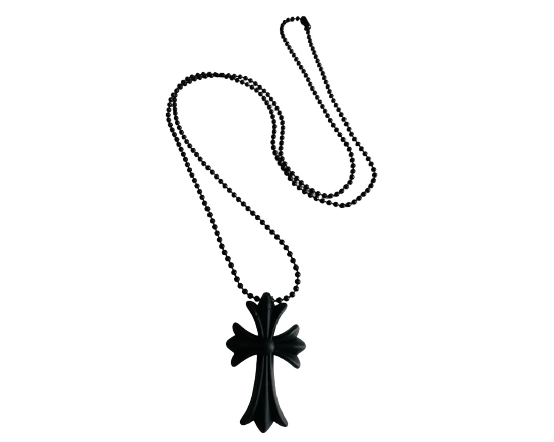 Chrome Hearts Tokyo 20th Anniversary Black Cross Rubber Necklace (Brandnew)