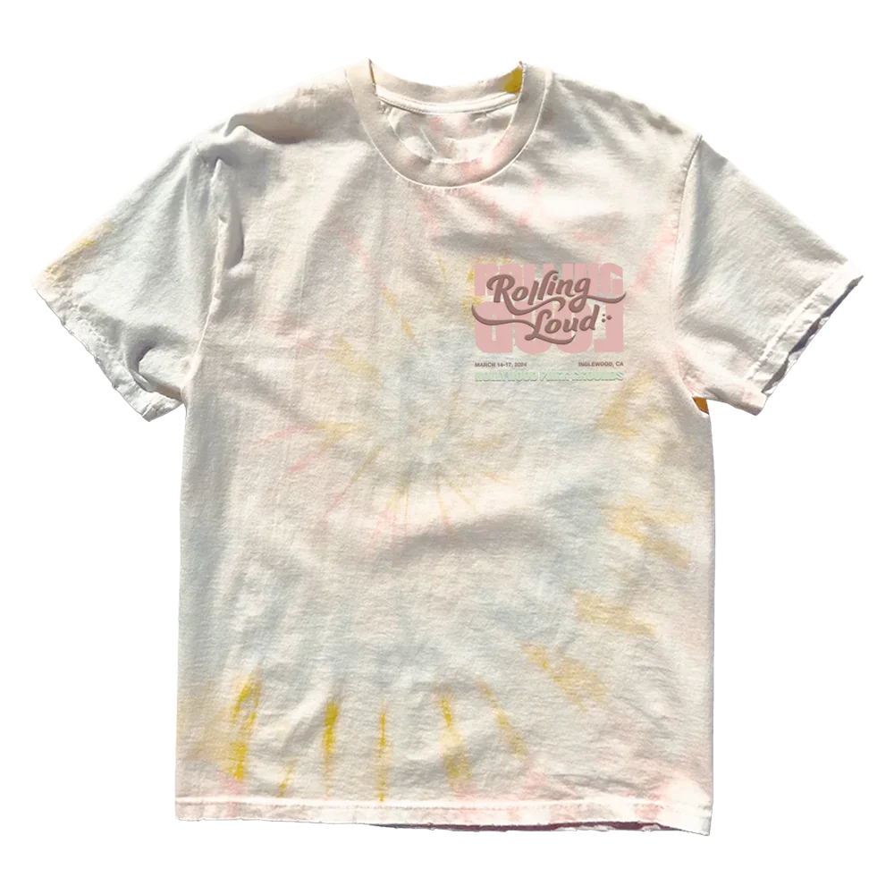 RL LA 24 Fisheye Lineup Distressed Pastel Tiedye Tee