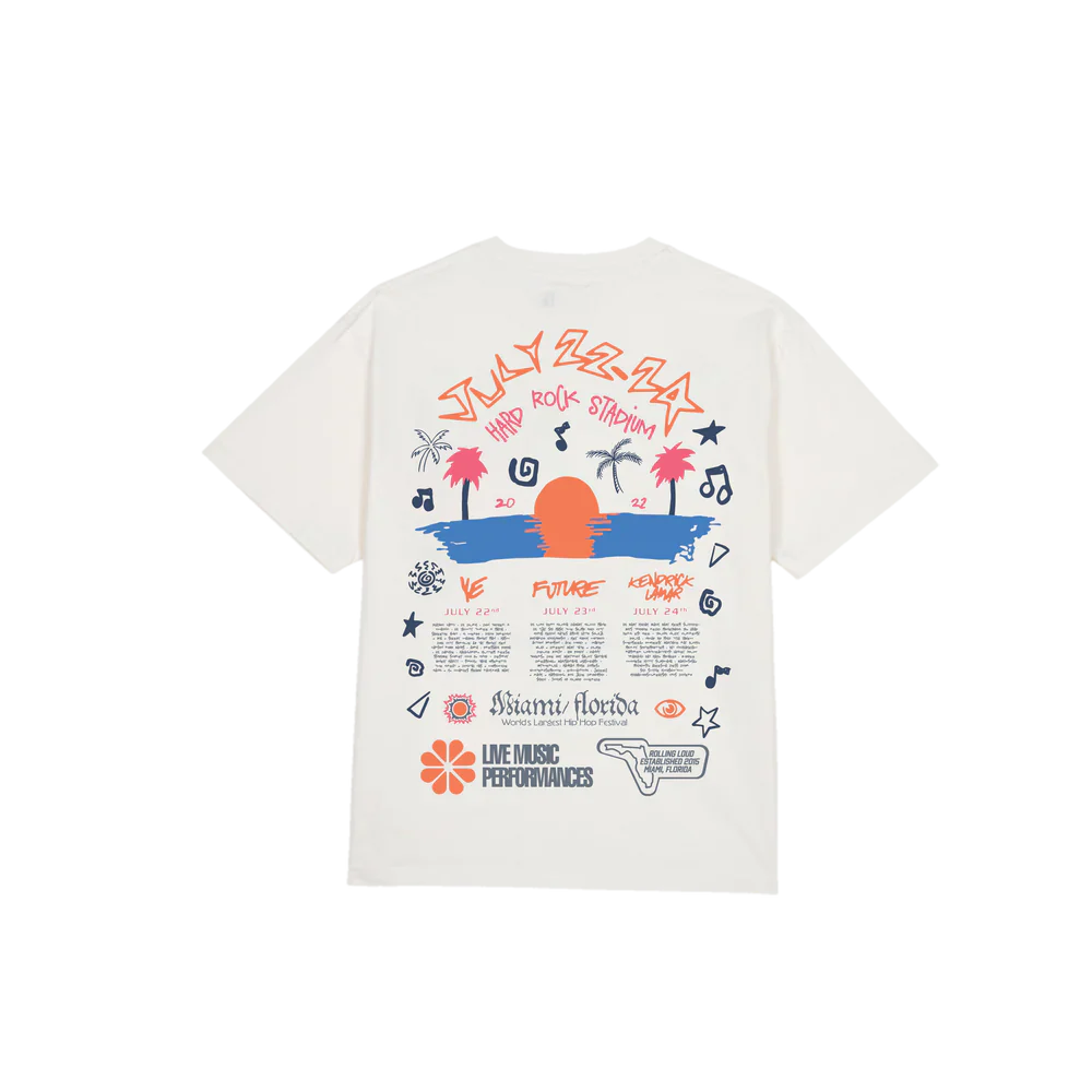 Rolling Wild White Tee Miami 22