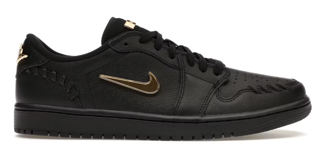 Jordan 1 Low Method of Make Black Metallic Gold (Women's)