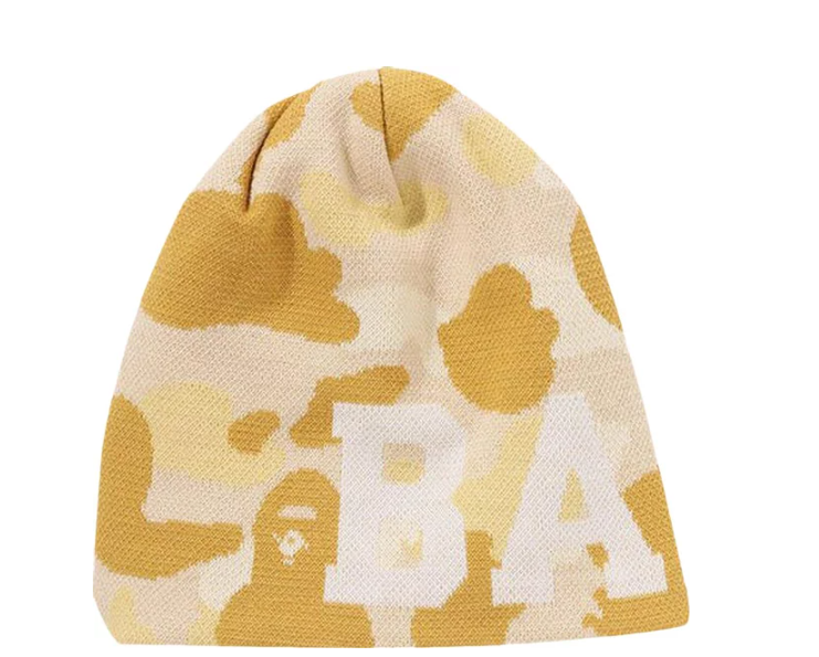 BAPE Color Camo Knit Cap 'Yellow'