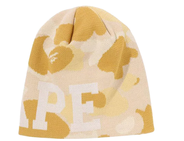 BAPE Color Camo Knit Cap 'Yellow'