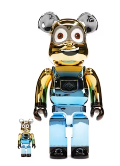 Bearbrick DAVE 100% & 400% Set CHROME Ver.