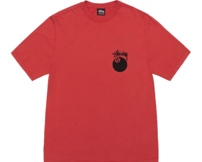 Stussy 8 Ball Pigment Dyed Guava Tee