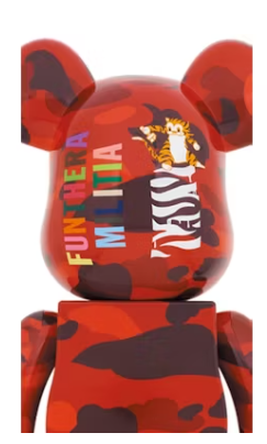 Bearbrick x BAPE Camo Tiger 1000% Red