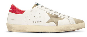 GOLDEN GOOSE Super-Star White Taupe Red