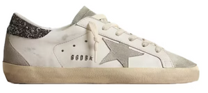 Golden Goose Super-Star White Dark Grey Glitter (Women's)