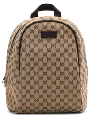 Gucci Top Zip Backpack Monogram GG Beige/Brown