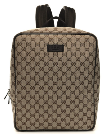 Gucci  Monogram Travel Backpack Dark Brown