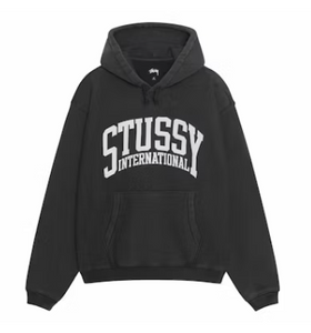 Stussy International Relaxed Hoodie Washed Black