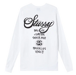 Load image into Gallery viewer, Stussy x Dover Street Market World Tour Long-Sleeve Tee &#39;White&#39;
