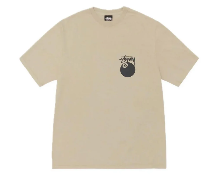 Stussy 8 Ball Pigment Dyed Khaki Tee