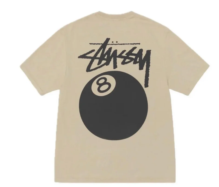 Stussy 8 Ball Pigment Dyed Khaki Tee