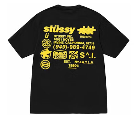 Stussy DNA Pigment Dyed Tee Black