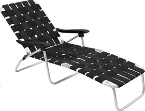 Supreme Woven Chaise Lounge (Black)