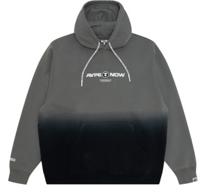 AAPE NOW moonface logo hoodie Grey