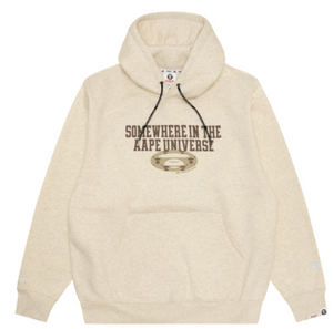 AAPE Moonface logo basic hoodie Cracker Khaki