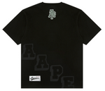 Load image into Gallery viewer, AAPE Moonface logo printed short sleeve tee Black
