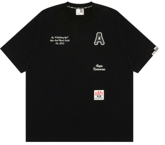 AAPE universe tee Black AAPTEM1584XXM