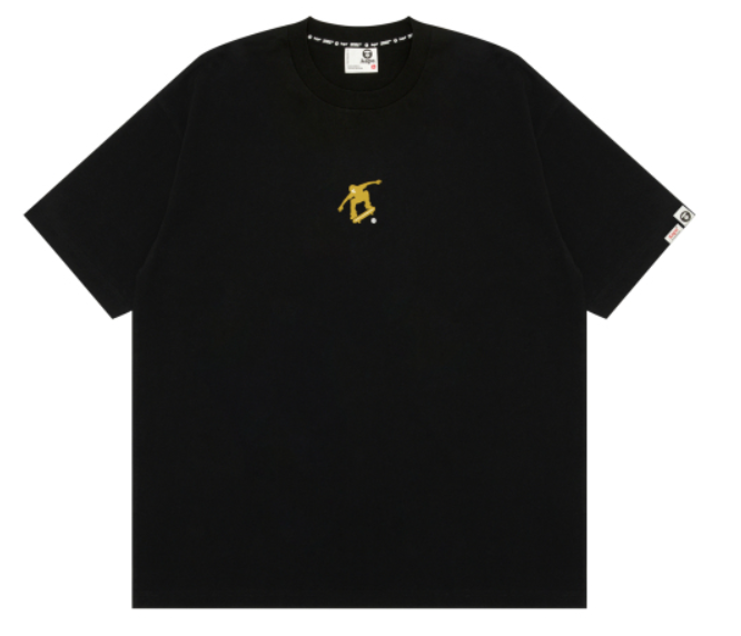 AAPE Moonface logo skating short sleeve tee