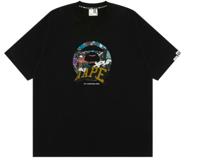 AAPE Moonface logo print tee AAPTEM1551XXN