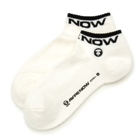 AAPE Socks White Black Ankle AAPSOM5136XXN