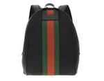 Load image into Gallery viewer, Gucci Black Web Stripe Canvas Backpack
