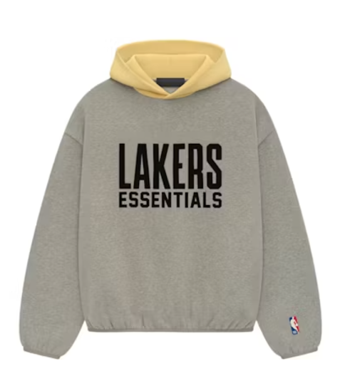 Fear of God Essentials NBA Lakers Hoodie Warm Heather