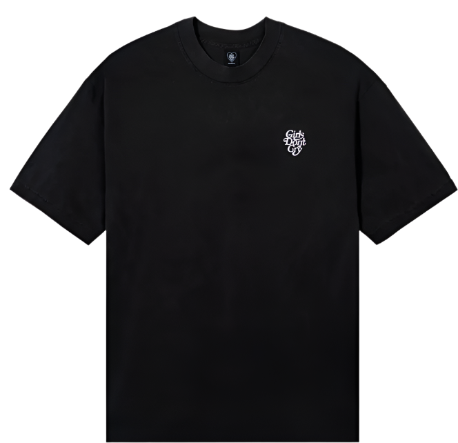 Girls Dont't Cry GDC Logo T-shirt Vintage Black Light Pink