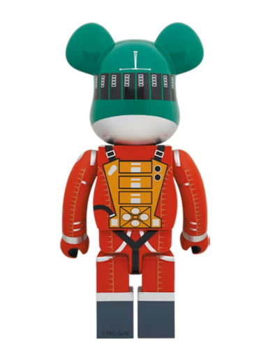 Bearbrick 2001: a space odyssey Space Suit Green Helmet & Orange Suit 1000%