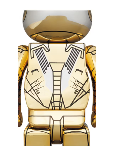 Bearbrick x Hajime Sorayama x Marvel Iron Man Reverse 1000% Gold/Silver