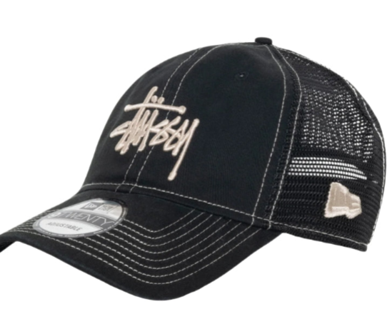 Stussy New Era 9Twenty Washed Basic Trucker Night Black (SS25)