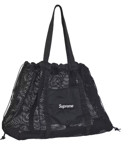 Supreme Mesh Tote Bag Black