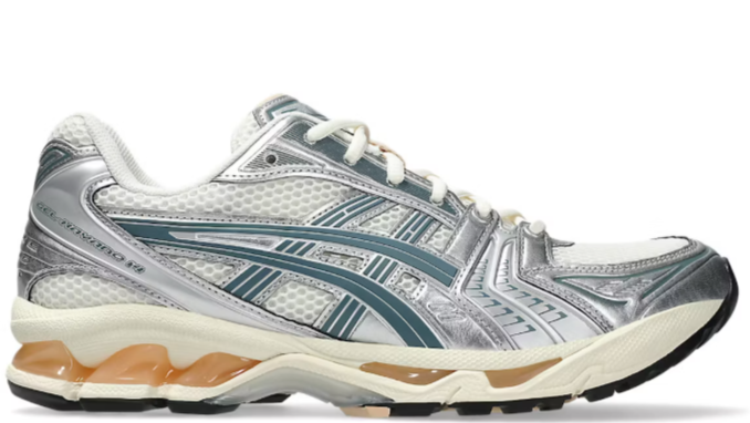 ASICS Gel-Kayano 14 Birch Pure Silver Teal Gold