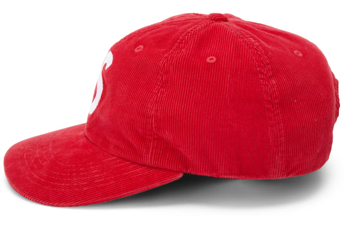 Supreme Fine Wale Corduroy S Logo 6-Panel Red