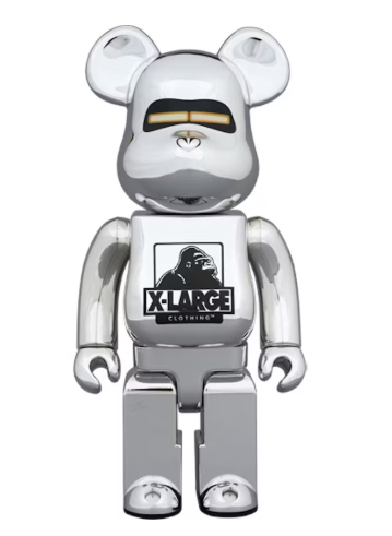 Bearbrick x Xlarge x Hajime Sorayama 100% & 400% Set Chrome