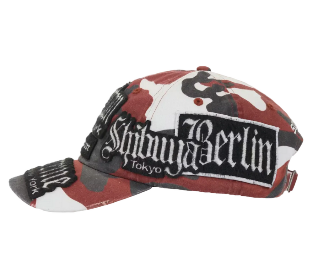 Supreme City Patches 6-Panel Hat Red CamoSupreme City Patches 6-Panel Hat Red Camo