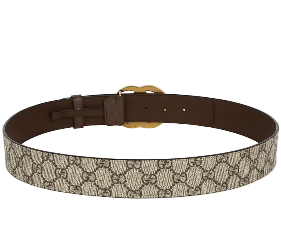 Gucci GG Supreme Monogram Matte Plutone Calfskin Double G (Brandnew)