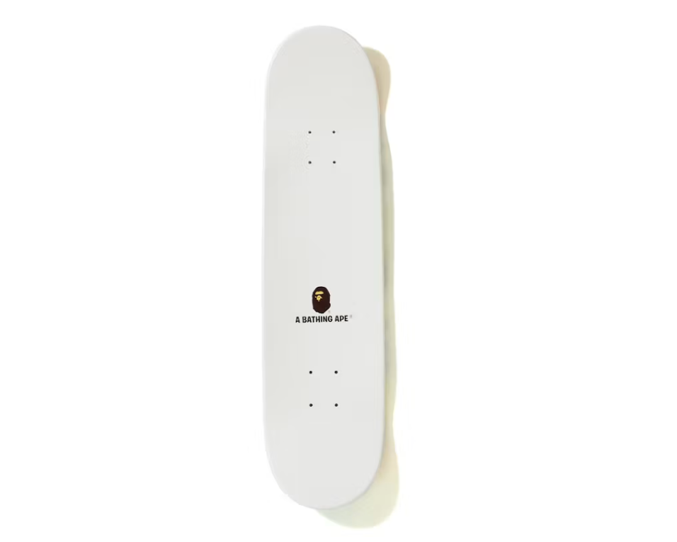 BAPE Multi Camo Skateboard Deck White