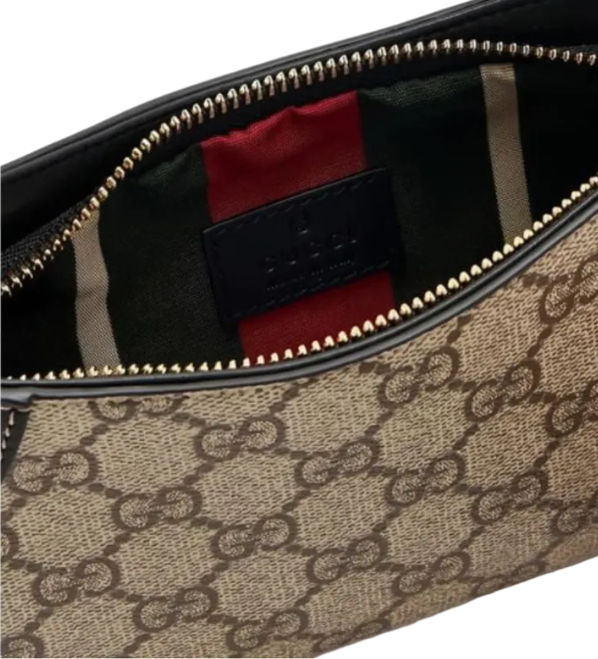 Gucci Small GG Emblem Monogram Leather Shoulder Bag (Brandnew)