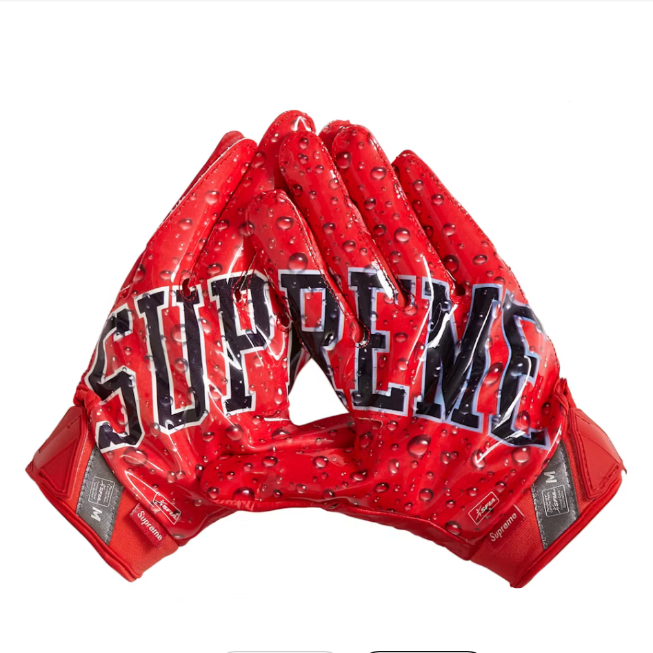 Supreme Nike Vapor Jet 4.0 Football Gloves Red