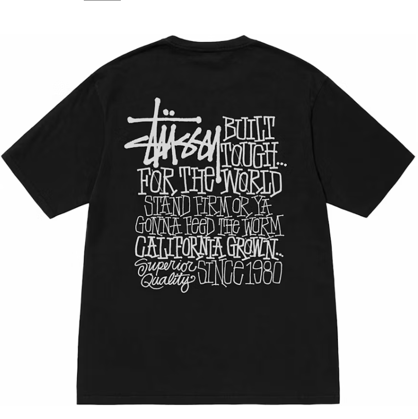 Stussy California Grown Pigment Dyed Tee Black