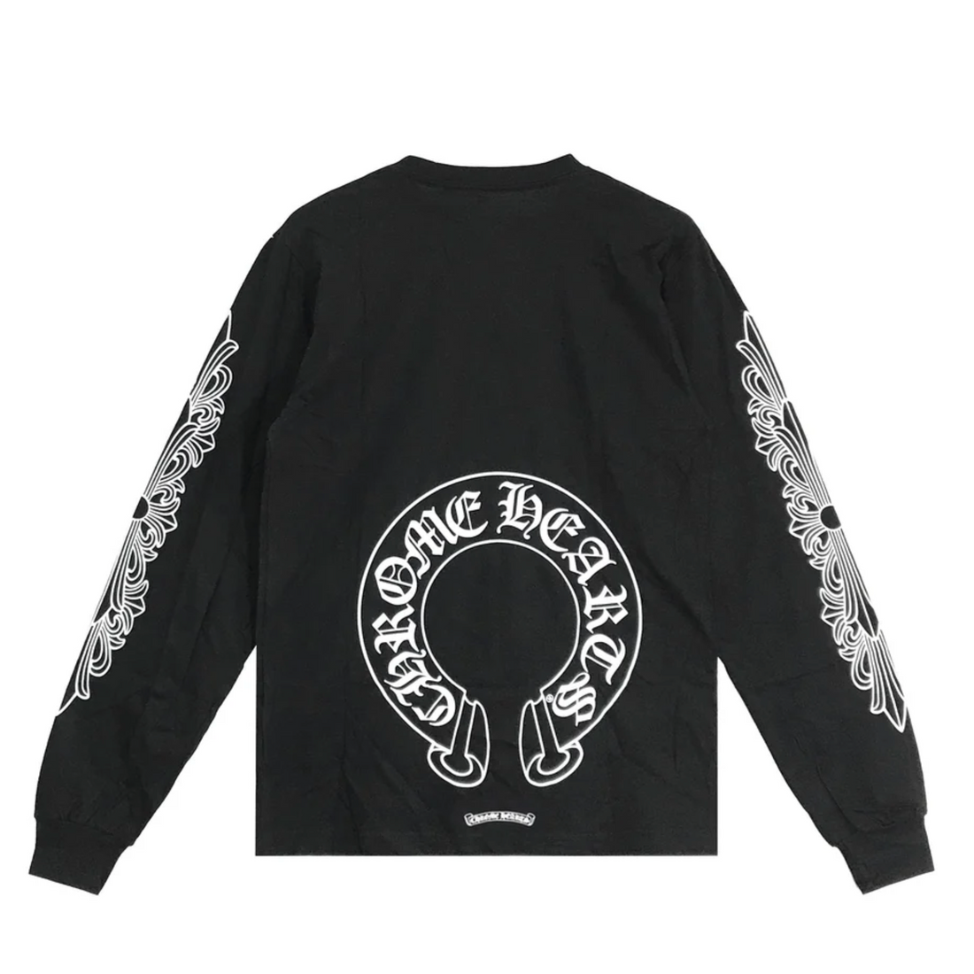 Chrome Hearts  Black Horseshoe Long Sleeve Tee