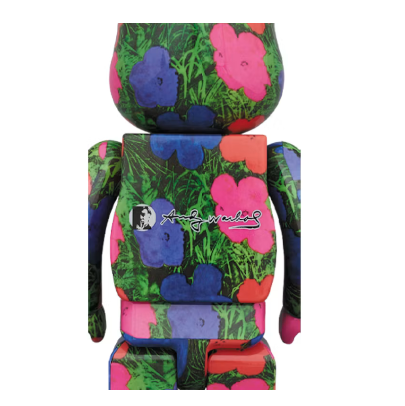 Bearbrick ANDY WARHOL "Flowers" 1000% (DISPLAYED)