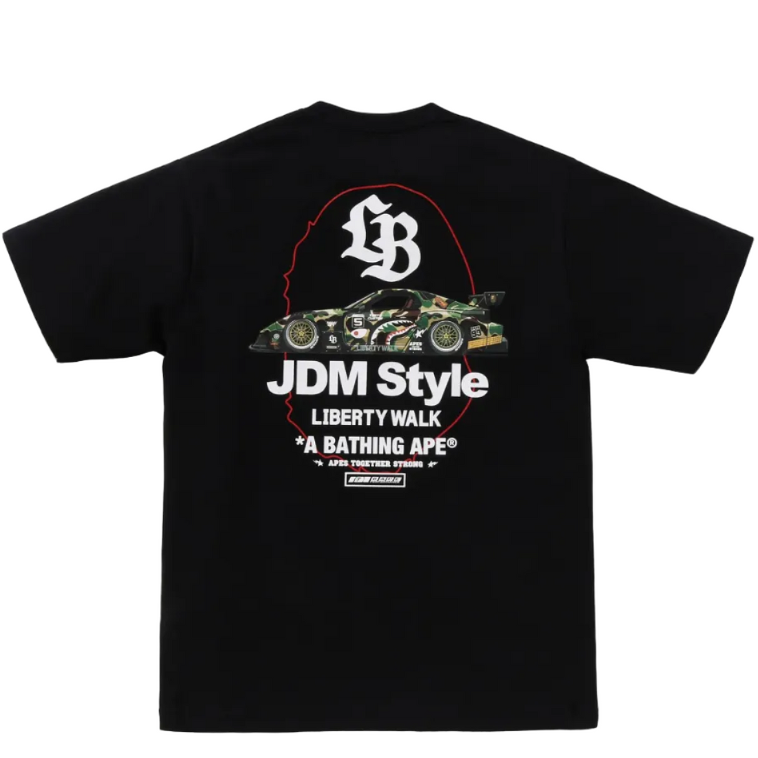 Bape x Liberty Walk JDM Style Tee Black