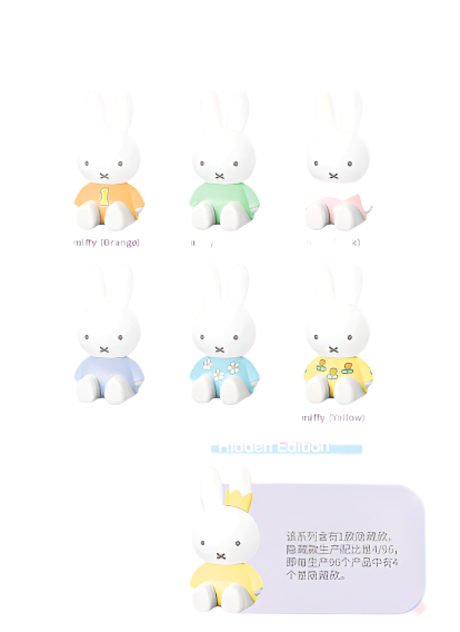 Miffy Phone Stand Series Blind Box Toys Cute Cartoon Anime Action Figures (Sold per piece)