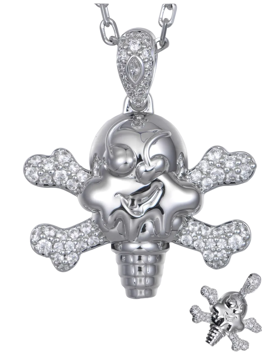 BBC Ice cream x Aporro Iced-out Ice cream Skull Pendant