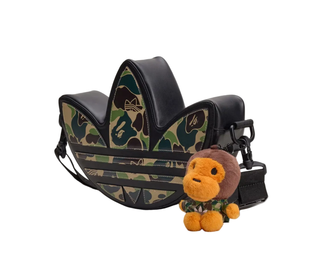 Adidas x BAPE Camo Trefoil Shoulder Bag Black