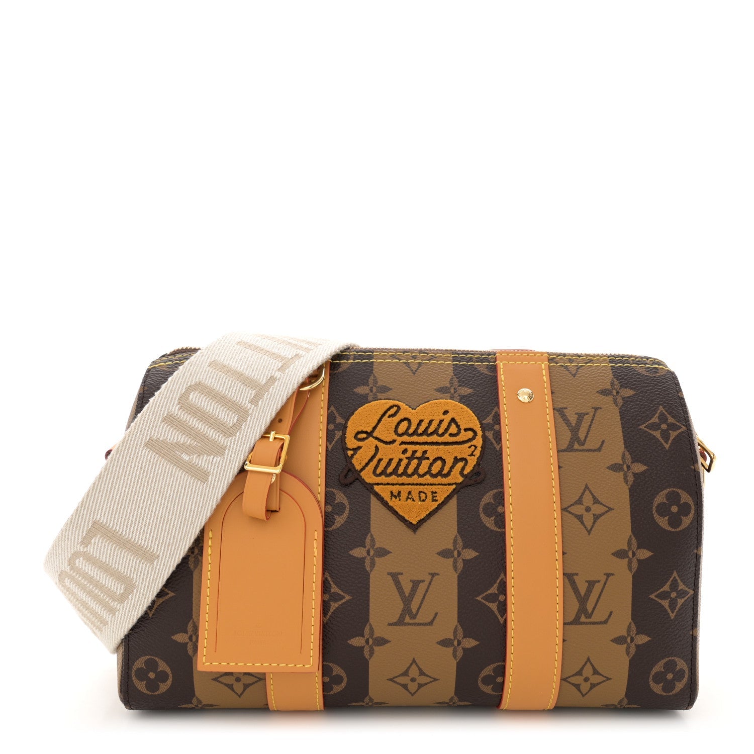 Louis Vuitton  X NIGO Reverse Monogram Stripes City Keepall Bandouliere Brown (Pre-owned)